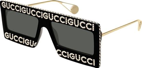 gucci gg0431s|Black Acetate Rectangular.